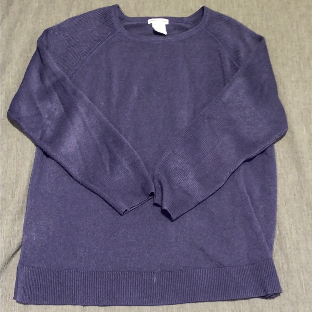 Sweet Romeo Purple Crewneck Sweater Soft Knit Casual